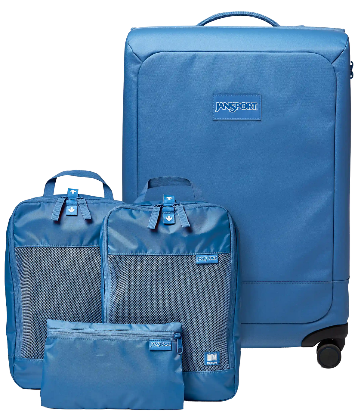 26" Checked Luggage Packing Cubes Elemental Blue Set