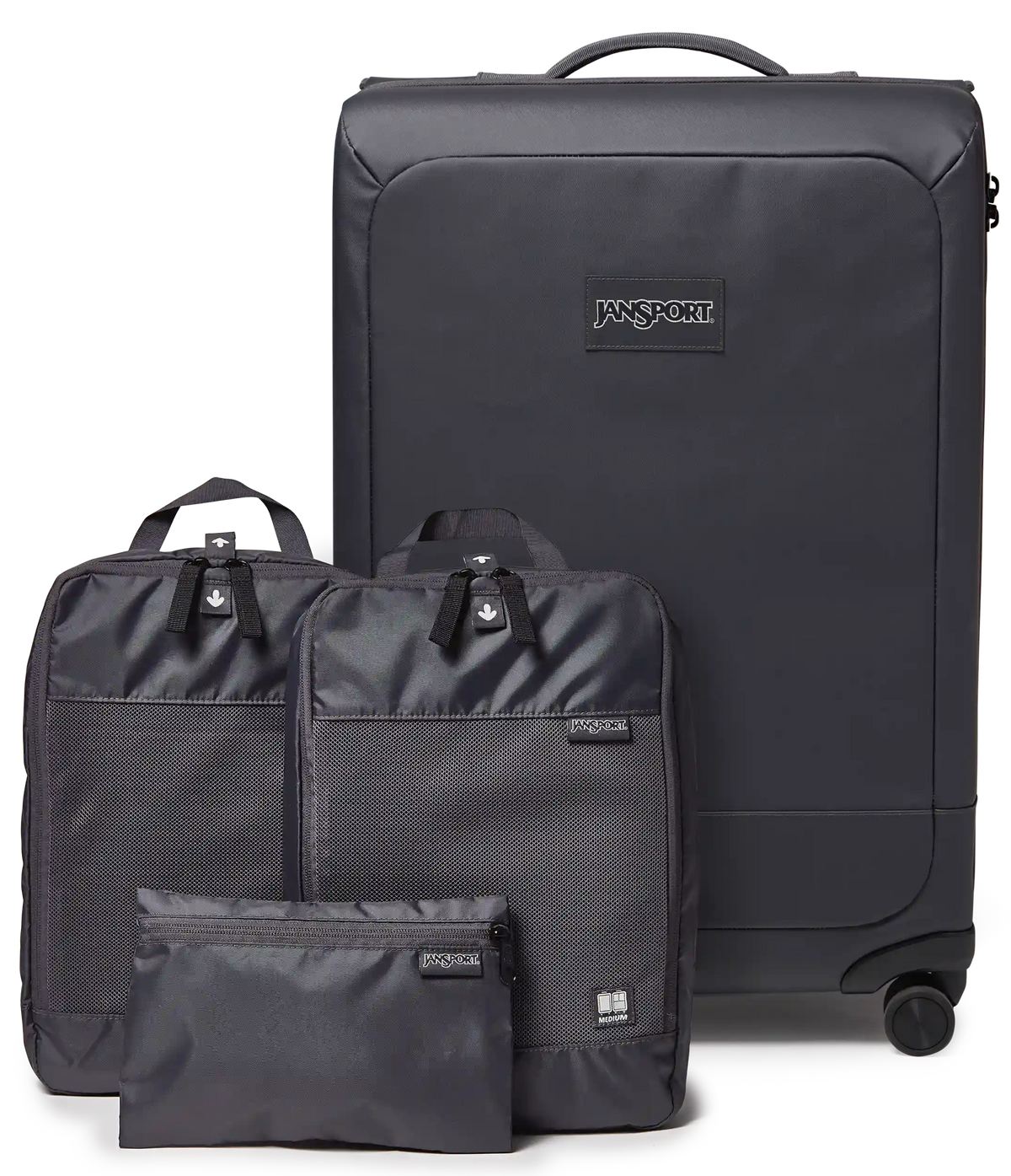 26" Checked Luggage Packing Cubes Smokey Grit Set
